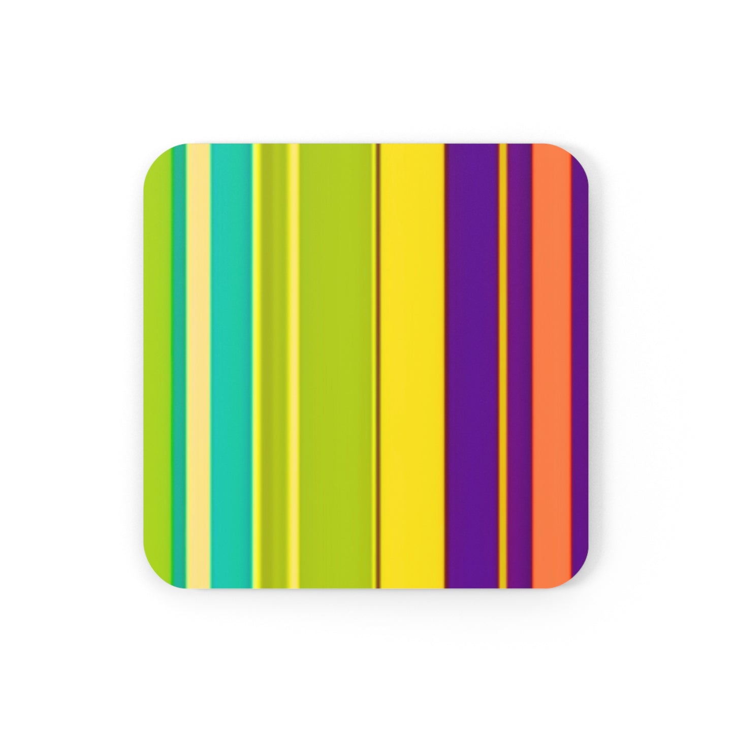 Fiesta Stripes Mexican Summertime Cocktail Entertaining Corkwood Coaster Set