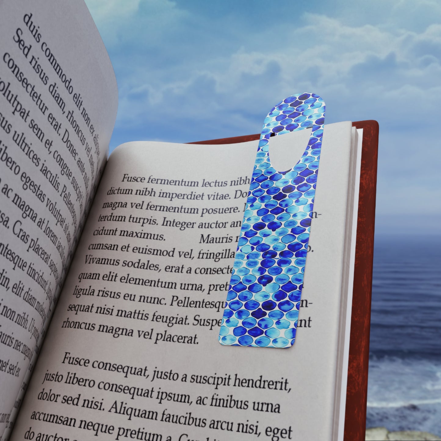Blue Sea Glass Bookmark