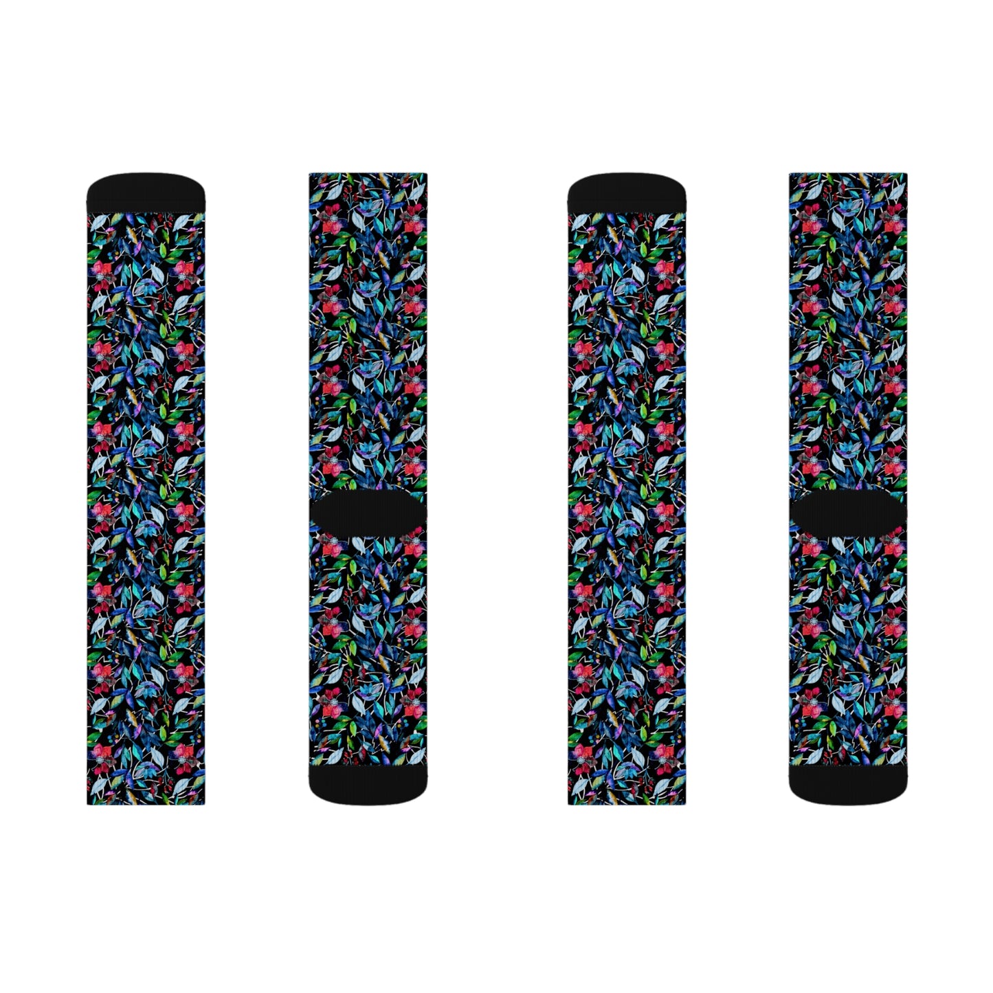 Once Upon a Forest Leaves Sublimation Socks