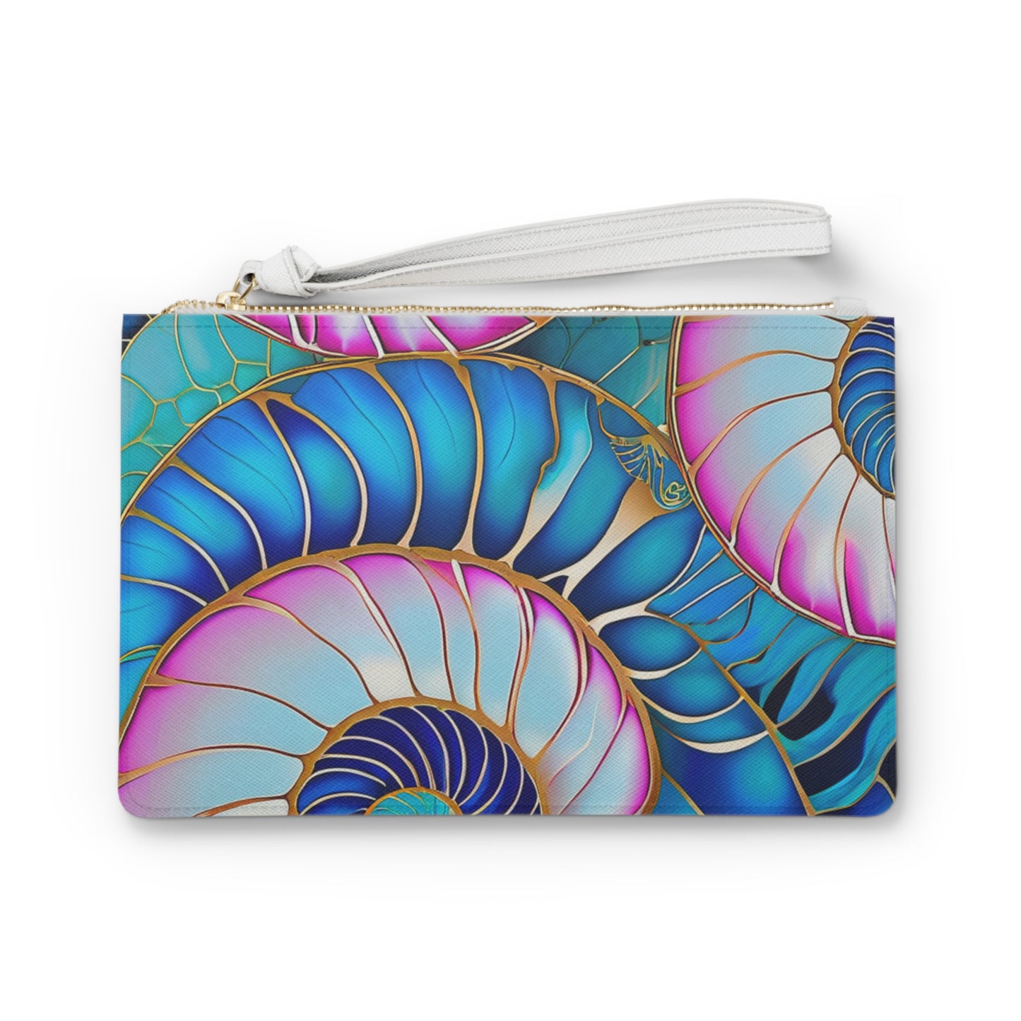 Cloisonne Nautilus Shell Evening Daytime Fashion Pouch Clutch Bag