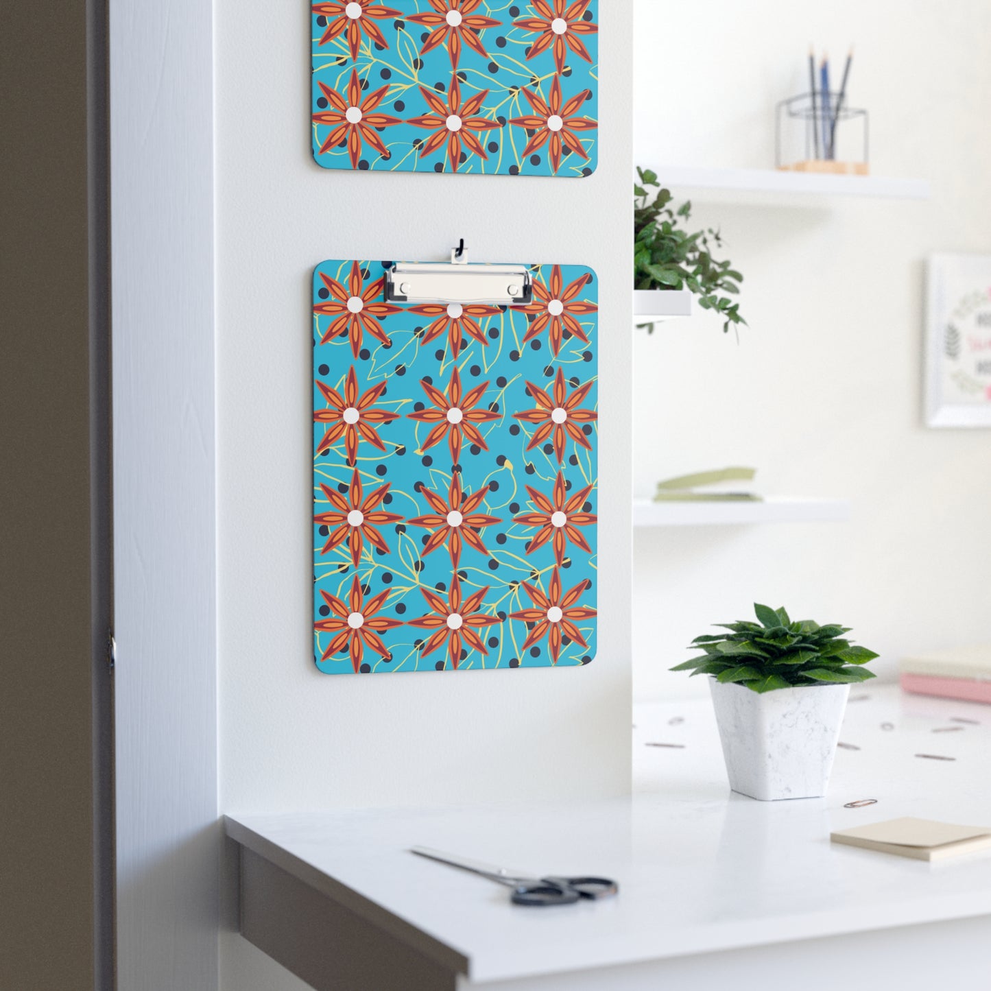 Cinnamon Stars Midcentury Modern Organizer Clipboard