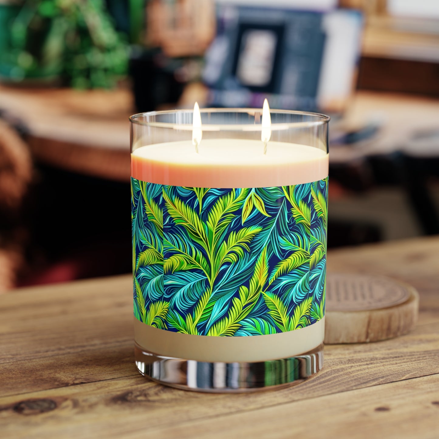Madagascar Forest Teal Aromatherapy Essential Oils Natural Accent Decorative Scented Candle - Full Glass, 11oz