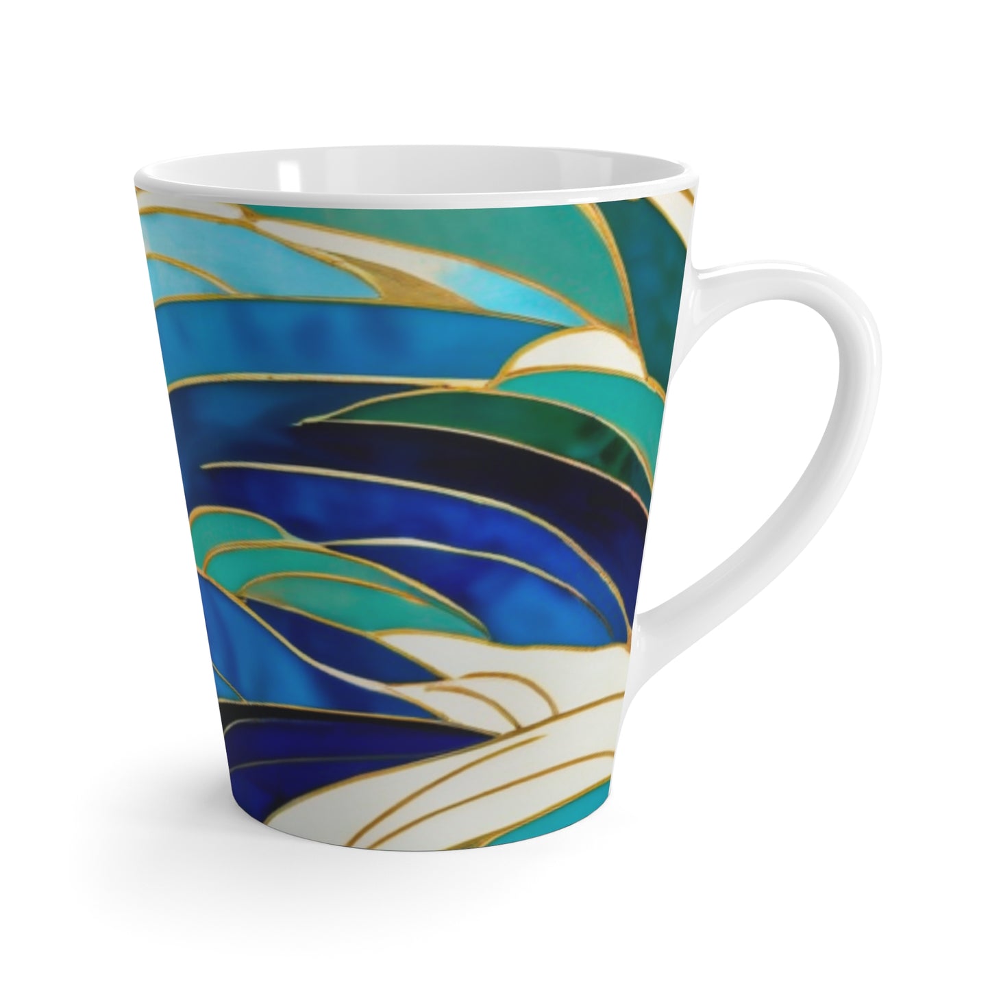 Cloisonne Waves Cappuccino Tea Hot Beverage Decorative Latte Mug