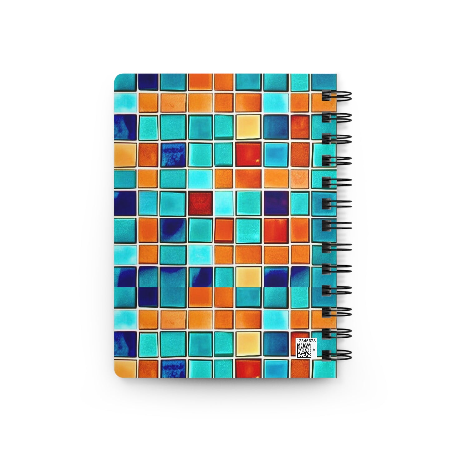 Fall Mosaic Midcentury Modern Pattern Writing Sketch Inspiration Spiral Bound Journal