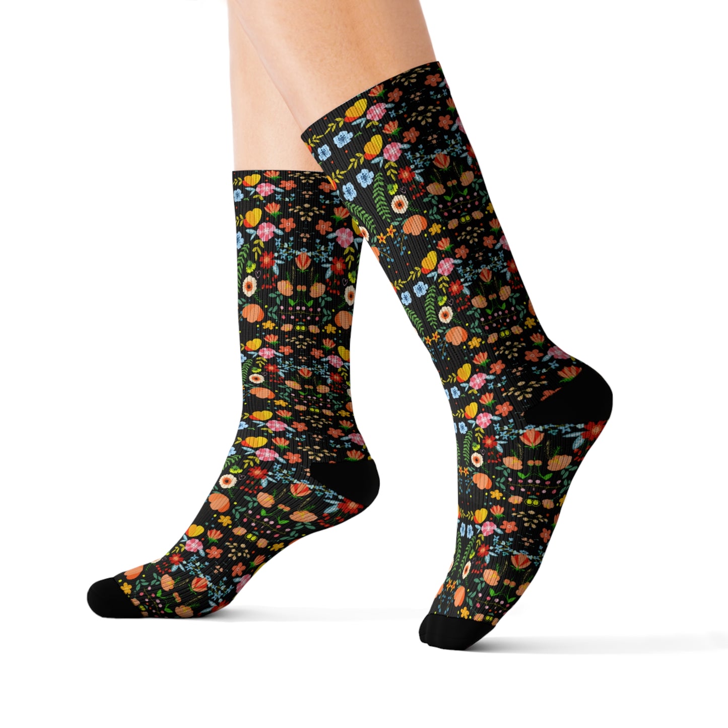 Folklore Floral Sublimation Socks