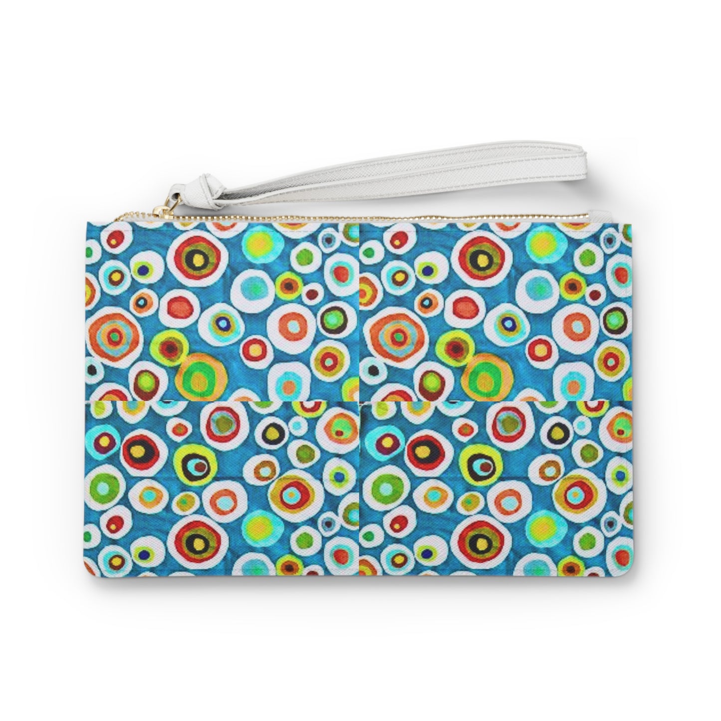 Millefiori Italian Floral Pattern Makeup Errands Evening Decorative Pouch Clutch Bag