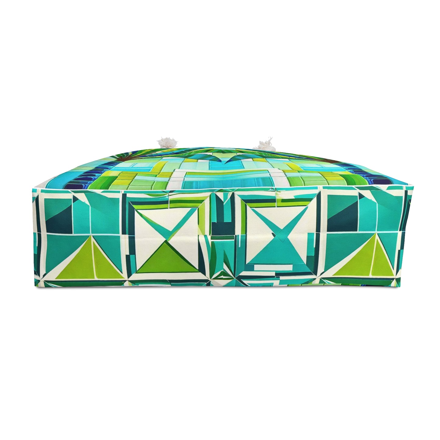 Turks and Caicos Island Palm Tree Mosaic Shopper Market Beach Vacation Weekender Bag