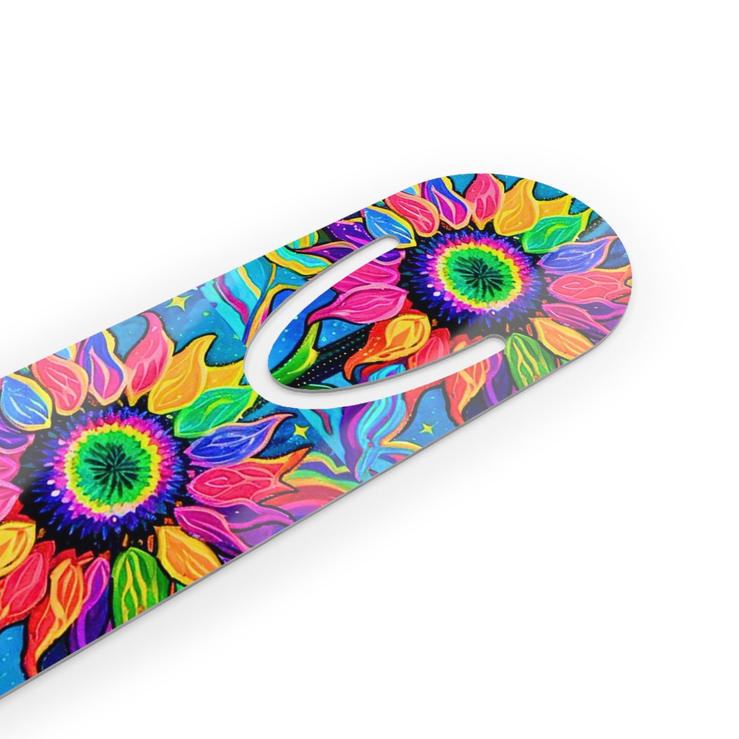 Electric Sunflower Collage Bookmark