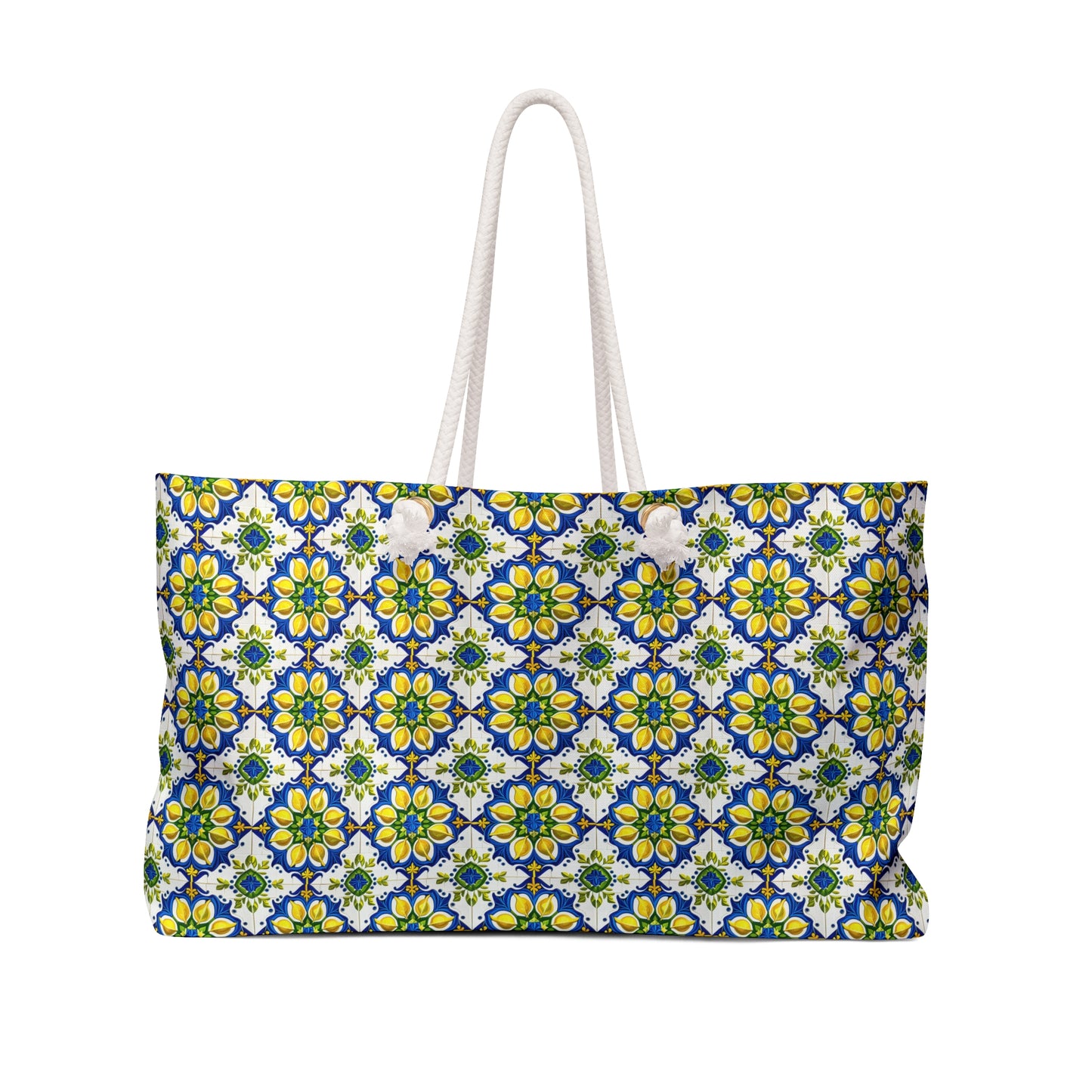 Island of Capri Limone Italian Durata Tile Lemons Travel Shopper Bag