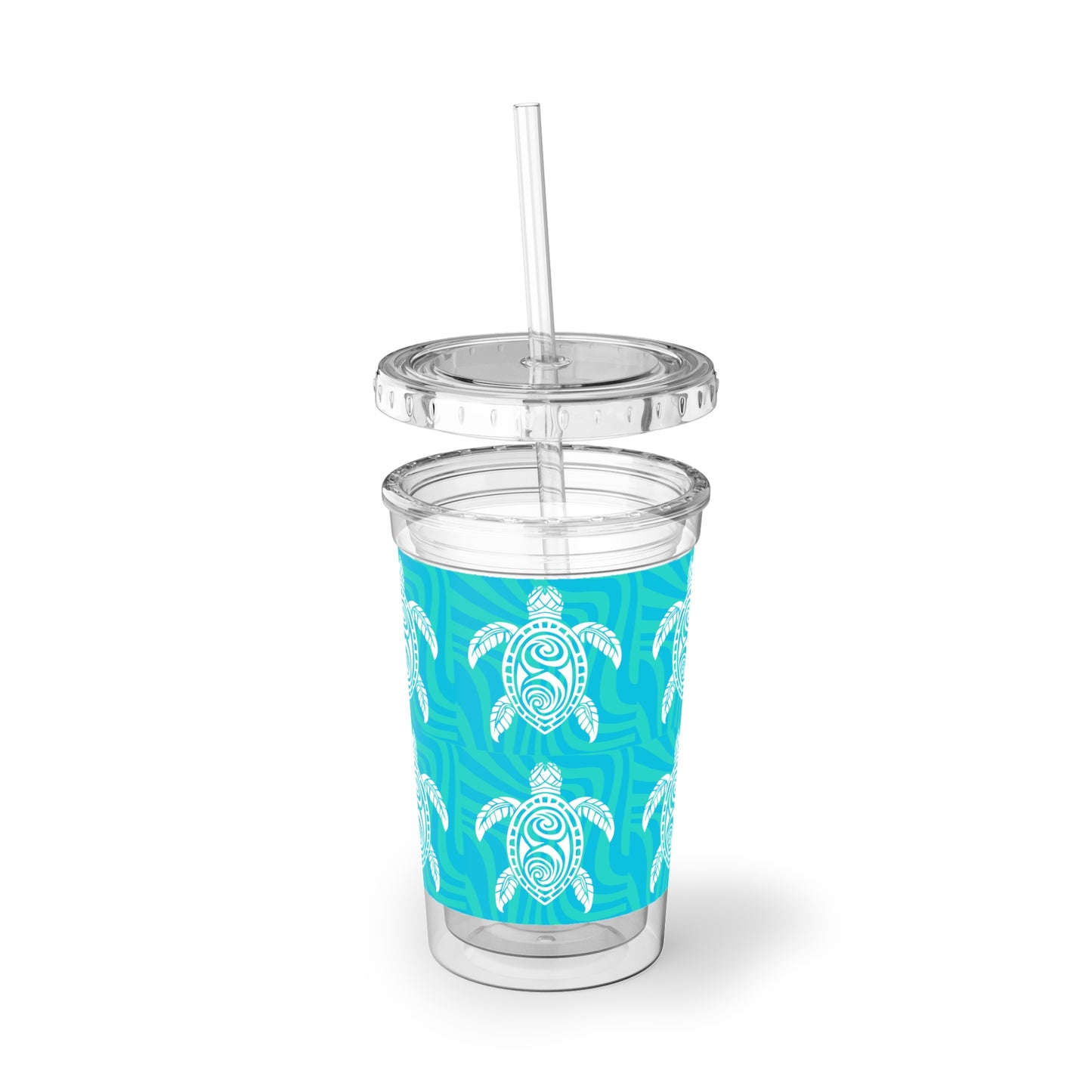 Maori Turtle Waves Cold Beverage Travel Suave Acrylic Cup