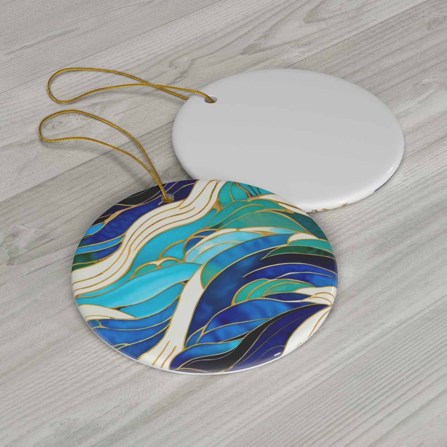 Cloisonne Waves Decorative Ceramic Ornament