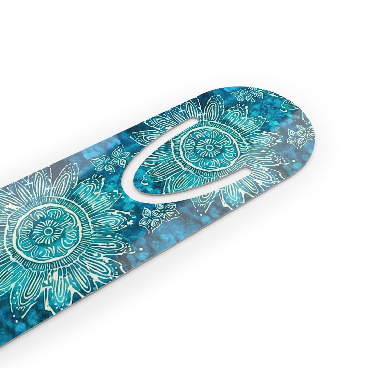 Teal Abundance Flower Batik Sumatra Tropical Bookmark