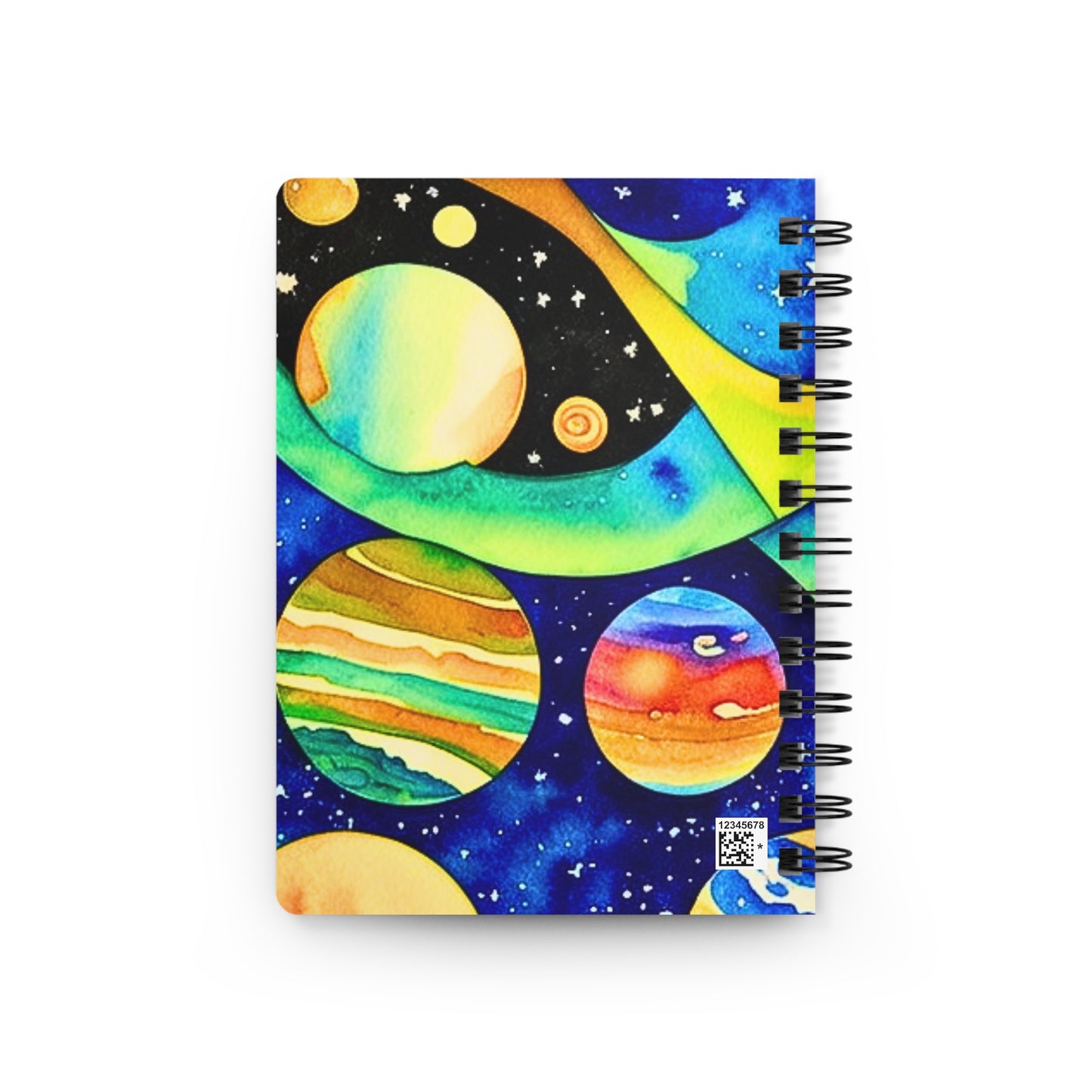 Galaxy Daydreaming Watercolor Painting Writing Sketch Inspiration Spiral Bound Journal