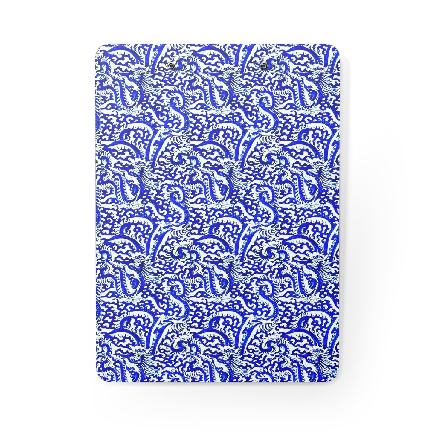 Sea of Chinese Dragons Ming Dynasty Blue and White Porcelain Organizer Clipboard