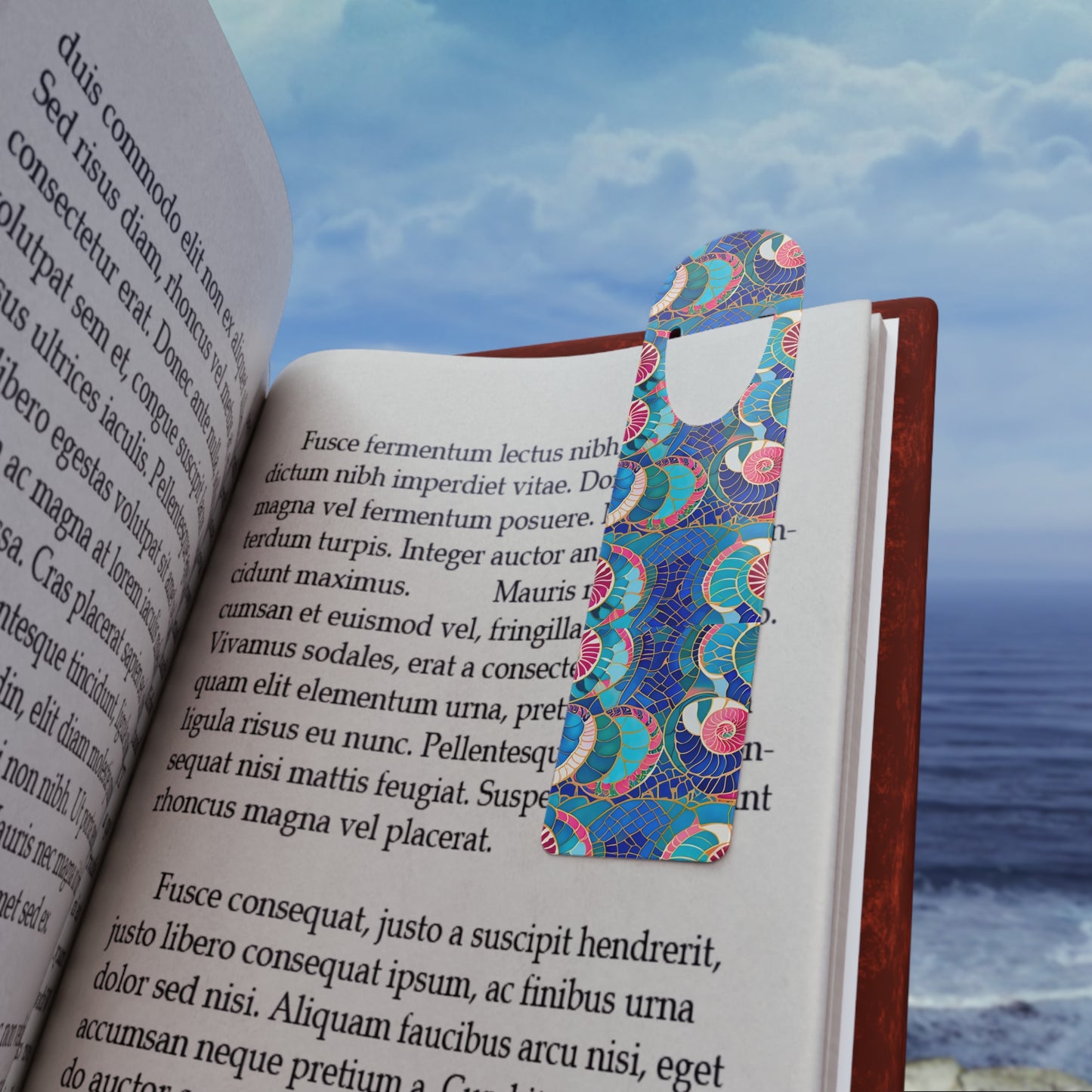 Cloisonne Sea Shells Bookmark