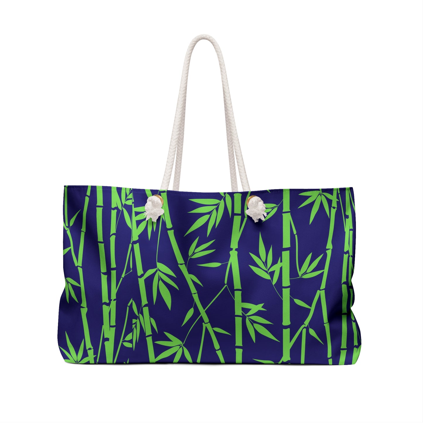 Bamboo Zen Meditation Garden Midnight Blue/Black Beach Shopping Market Vacation Cruise Weekender Bag