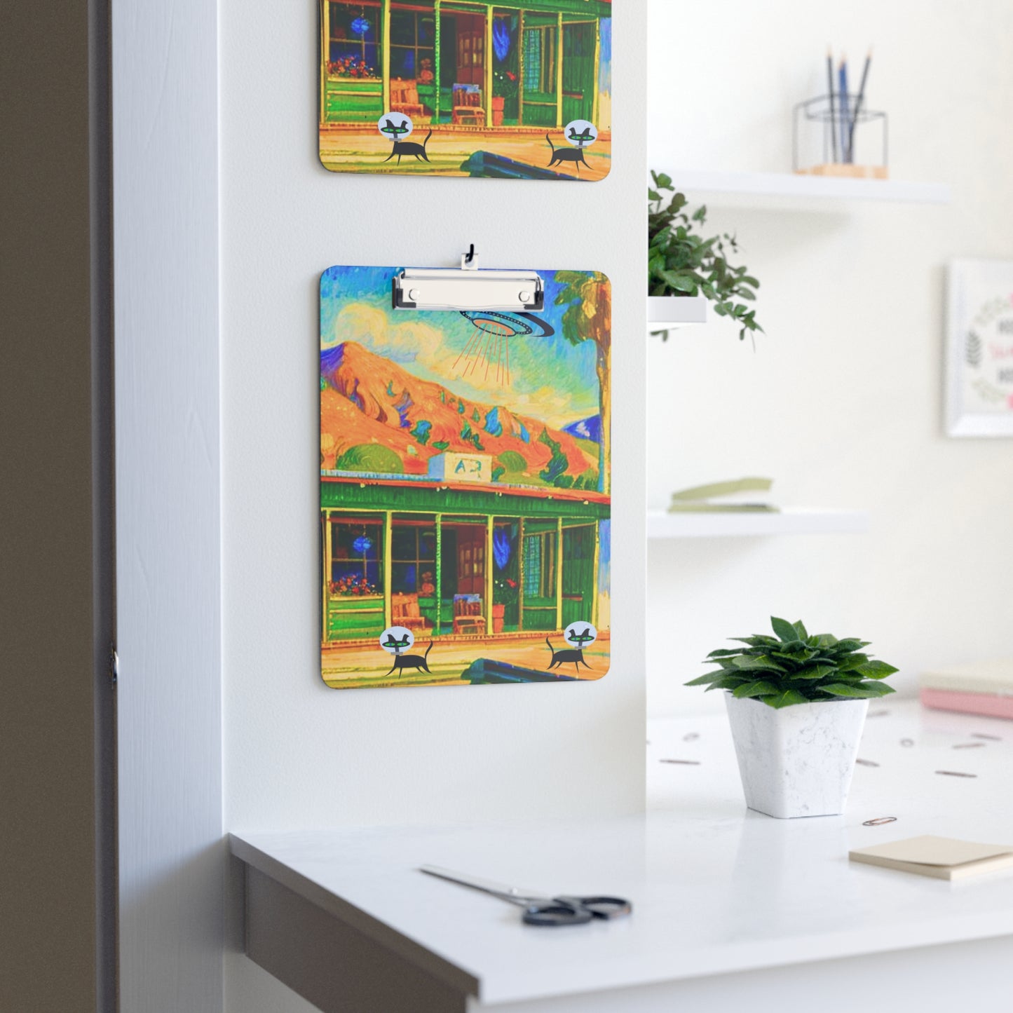 Palm Springs Desert Catranauts Midcentury Modern Organizer Clipboard