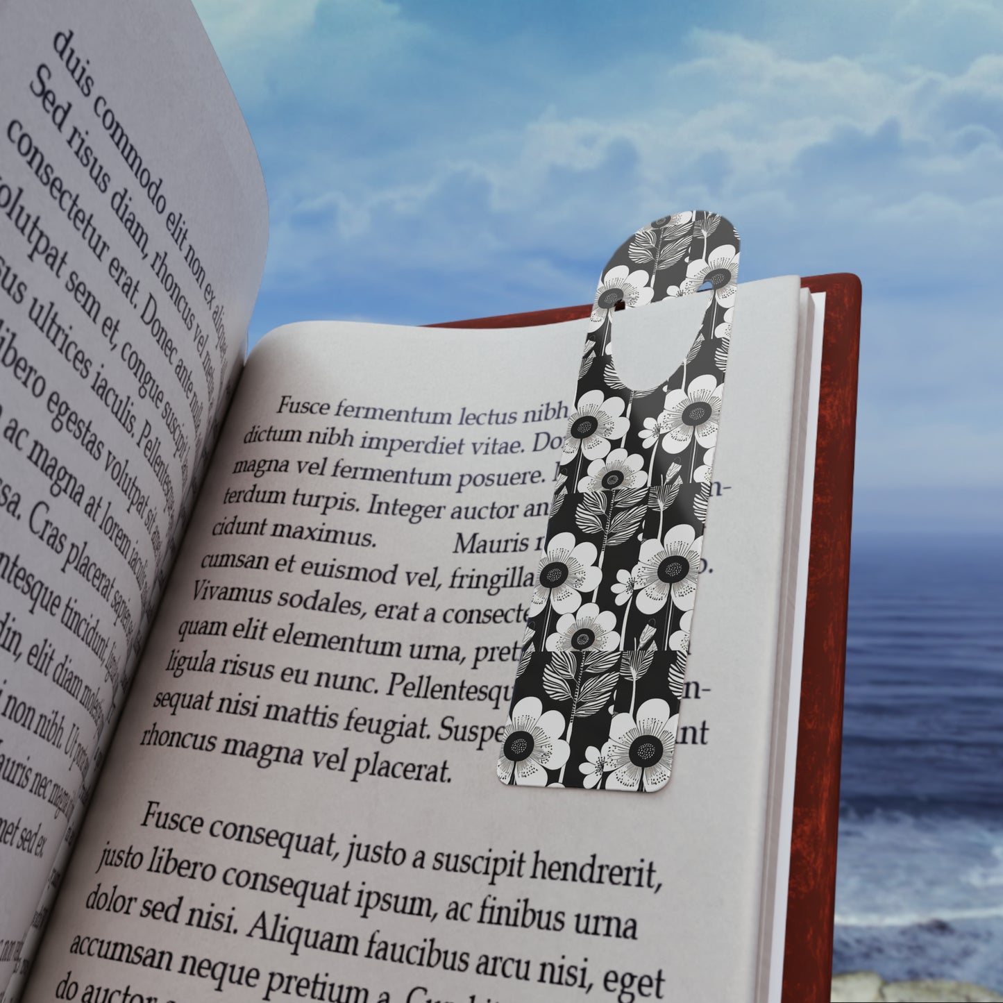 Black and White Poppies Mod Pop Art Bookmark