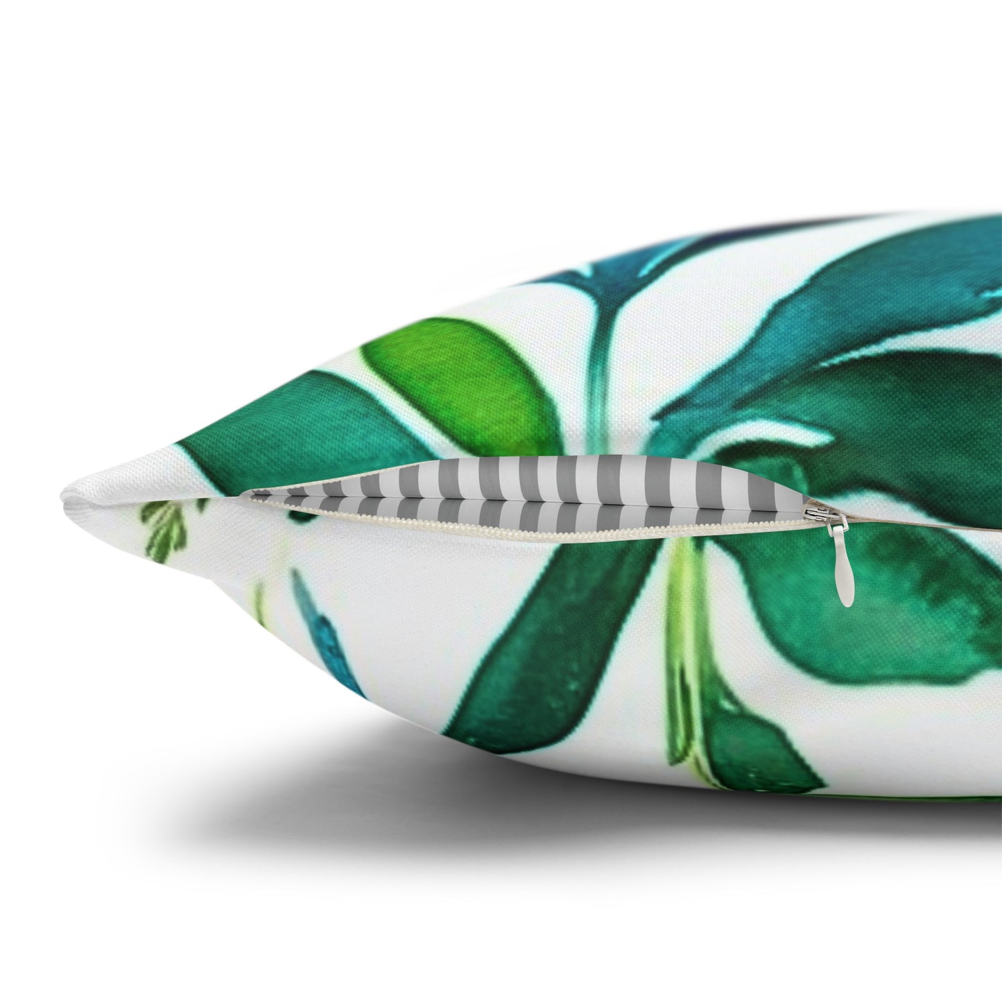 Spring Herbs Square Poly Canvas Pillowcase