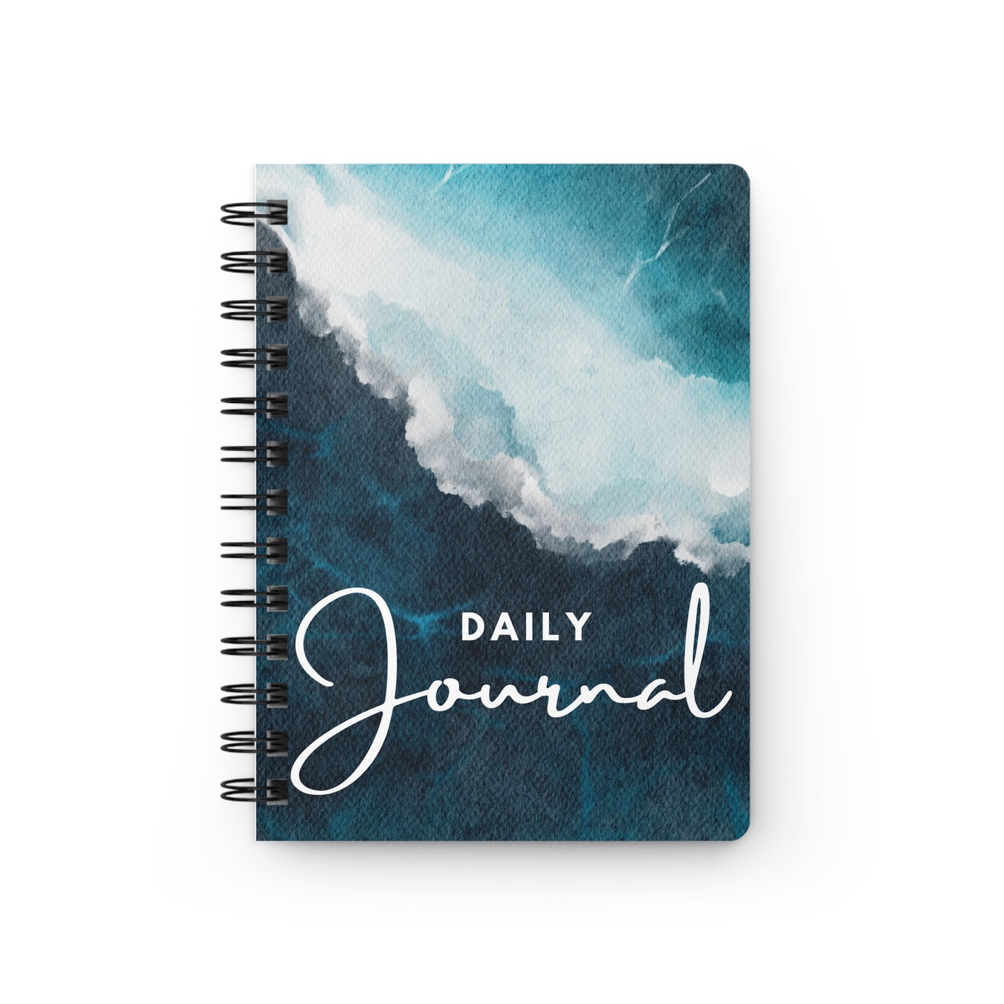 Daily Ocean Waves Thoughts Coastal Writing Meditation Travel Spiral Bound Journal