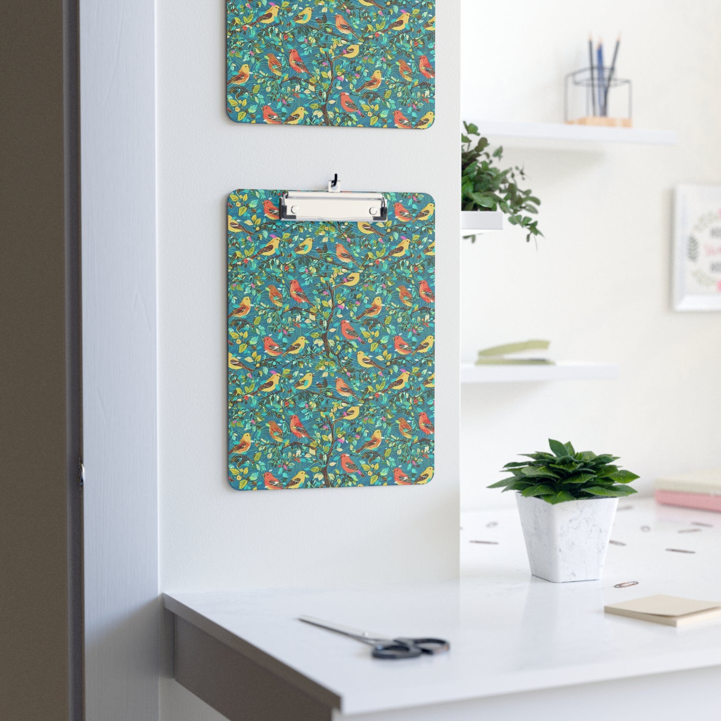 Birds of Joy Desk Organizer Clipboard