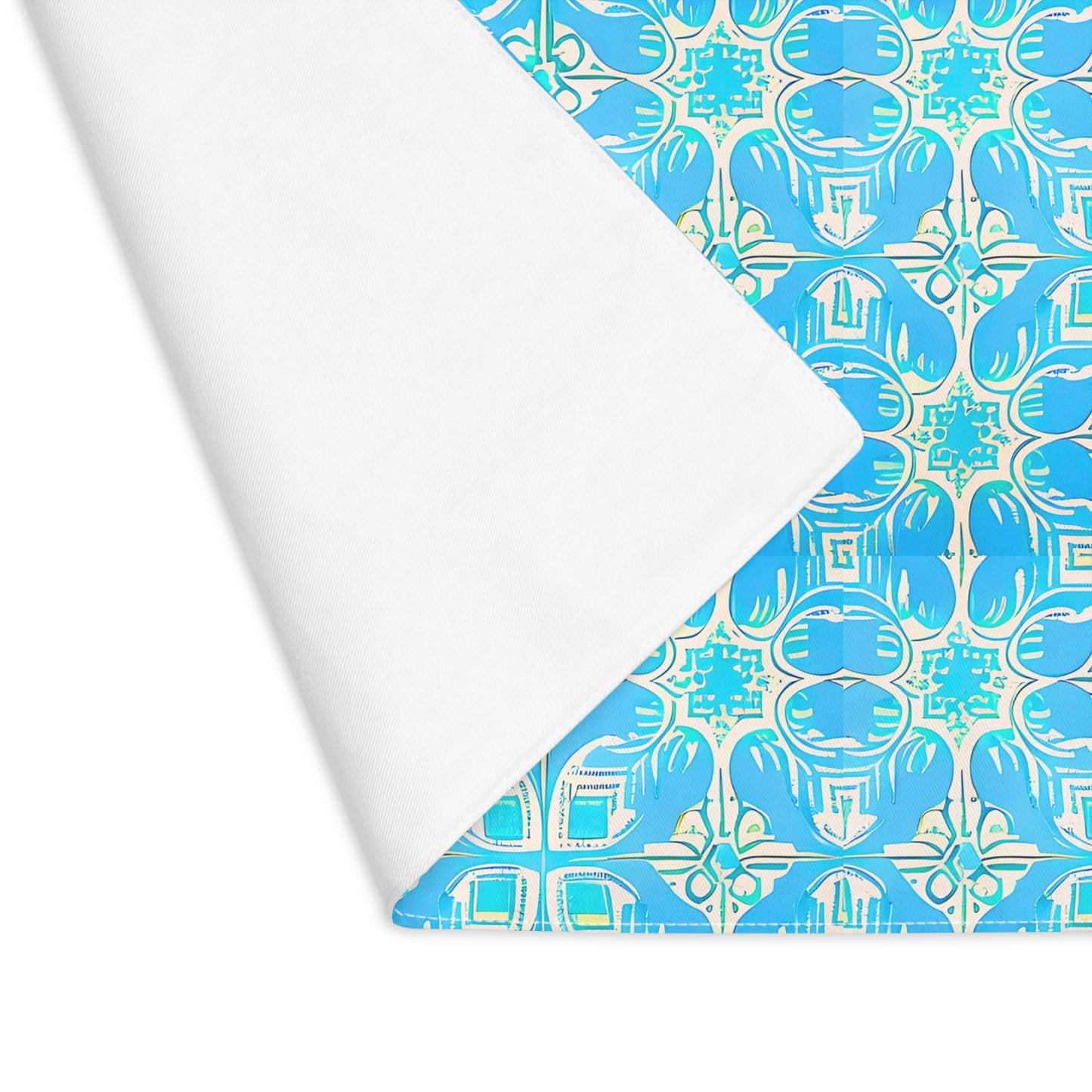 Greek Island Villa Tile Pattern Entertaining Indoor Outdoor Dinner Party Placemat, 1pc