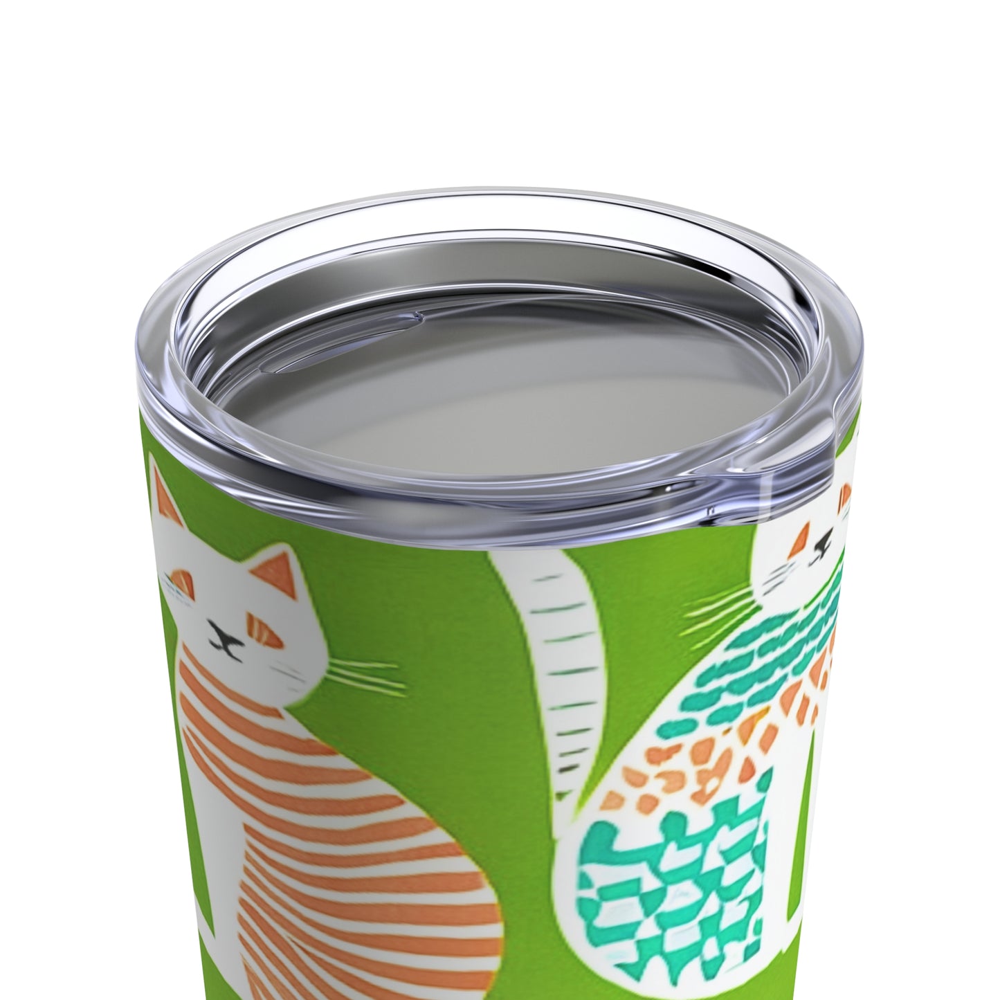 Cat Fashionistas Midcentury Modern Pattern Hot Cold Beverage Travel Tumbler 20oz