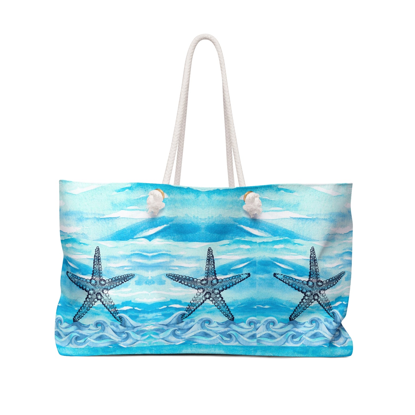 Coastal Summer Starfish Shopper Market Beach Weekender Bag