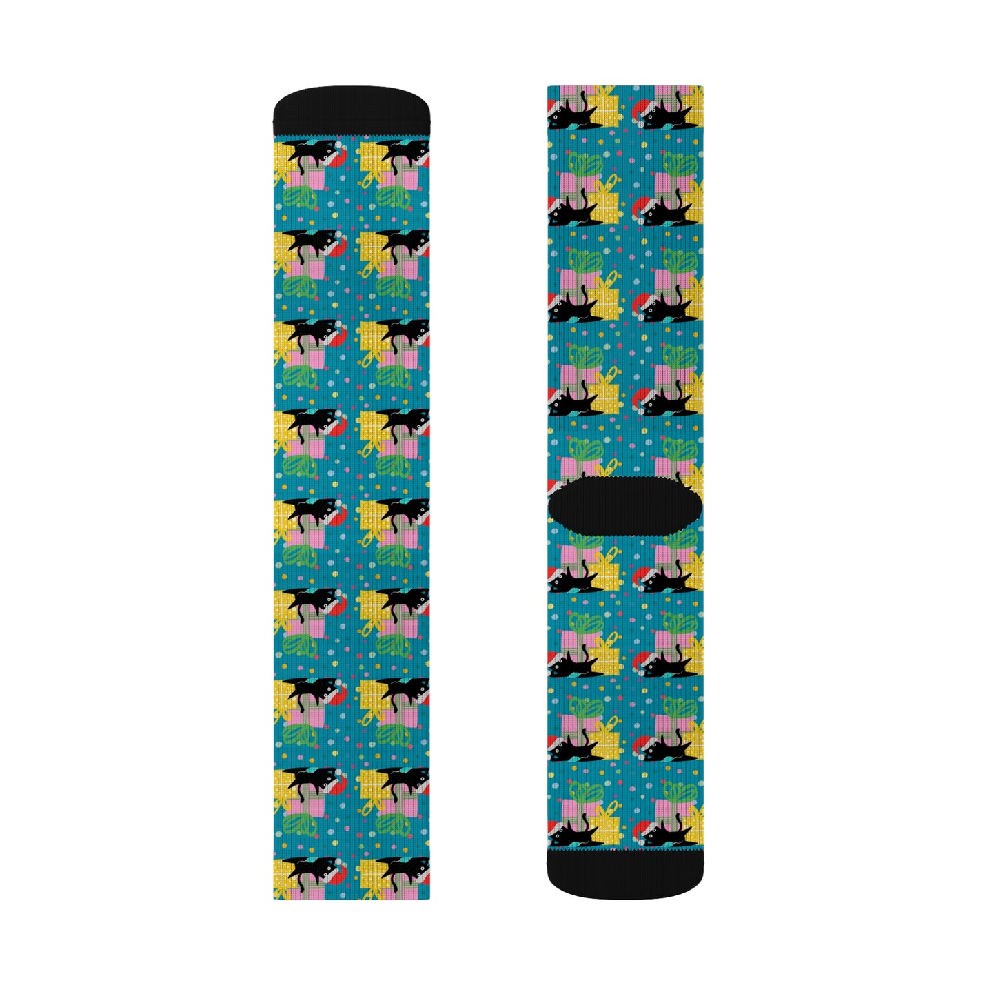 Meowy Christmas Sublimation Socks
