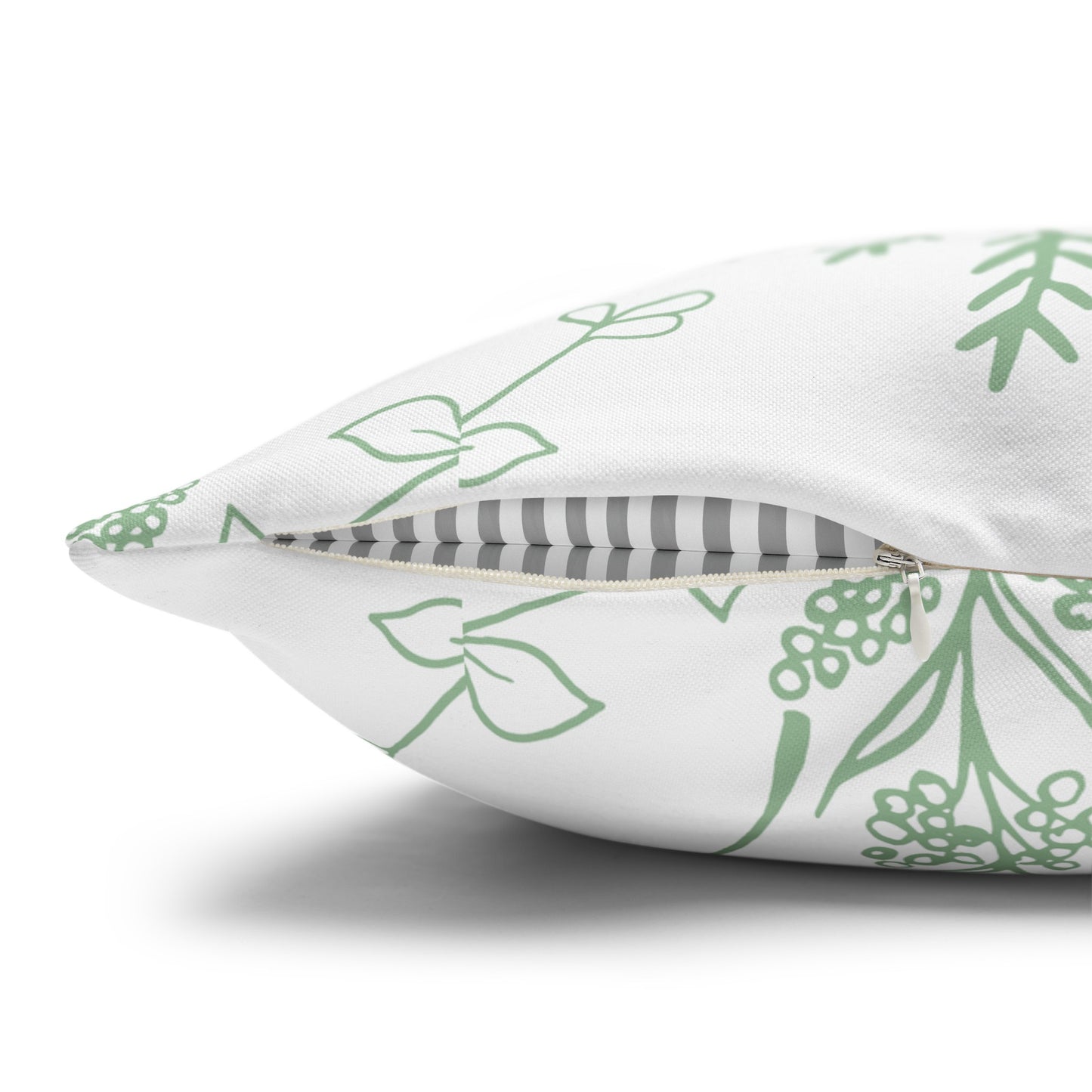 Summer Sunflower Botanical Square Poly Canvas Pillow Cover
