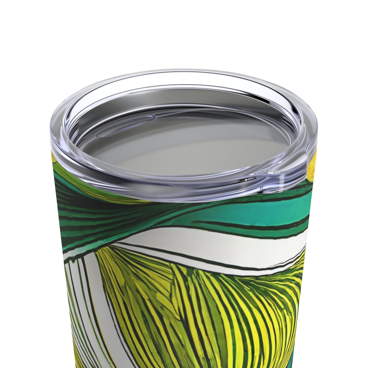 Modern Lemon Waves Hot Cold Juice Ice Tea Entertaining Beverage Tumbler 20oz