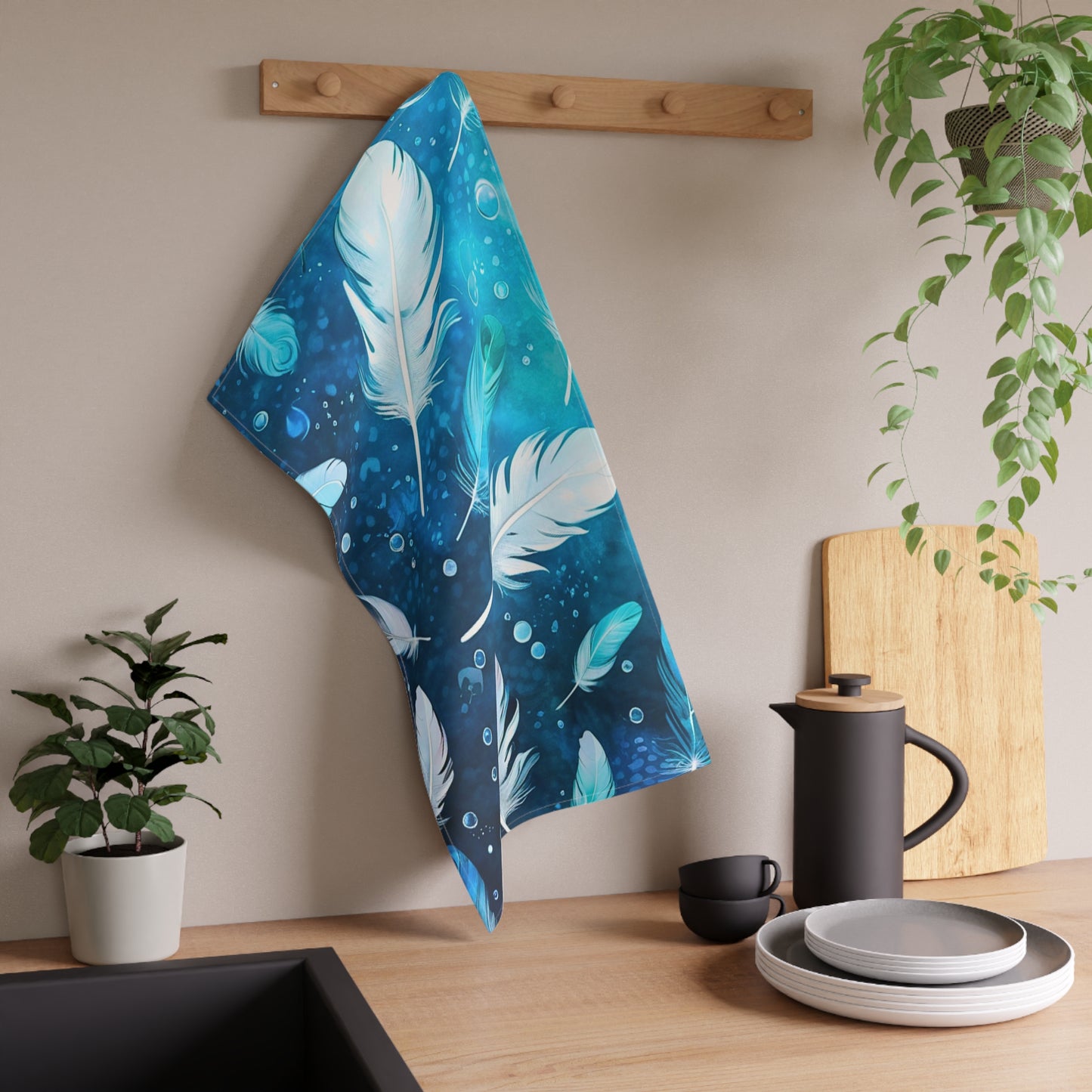 Sea of Feathers Decorative Kitchen Tea Towel/Bar Towel