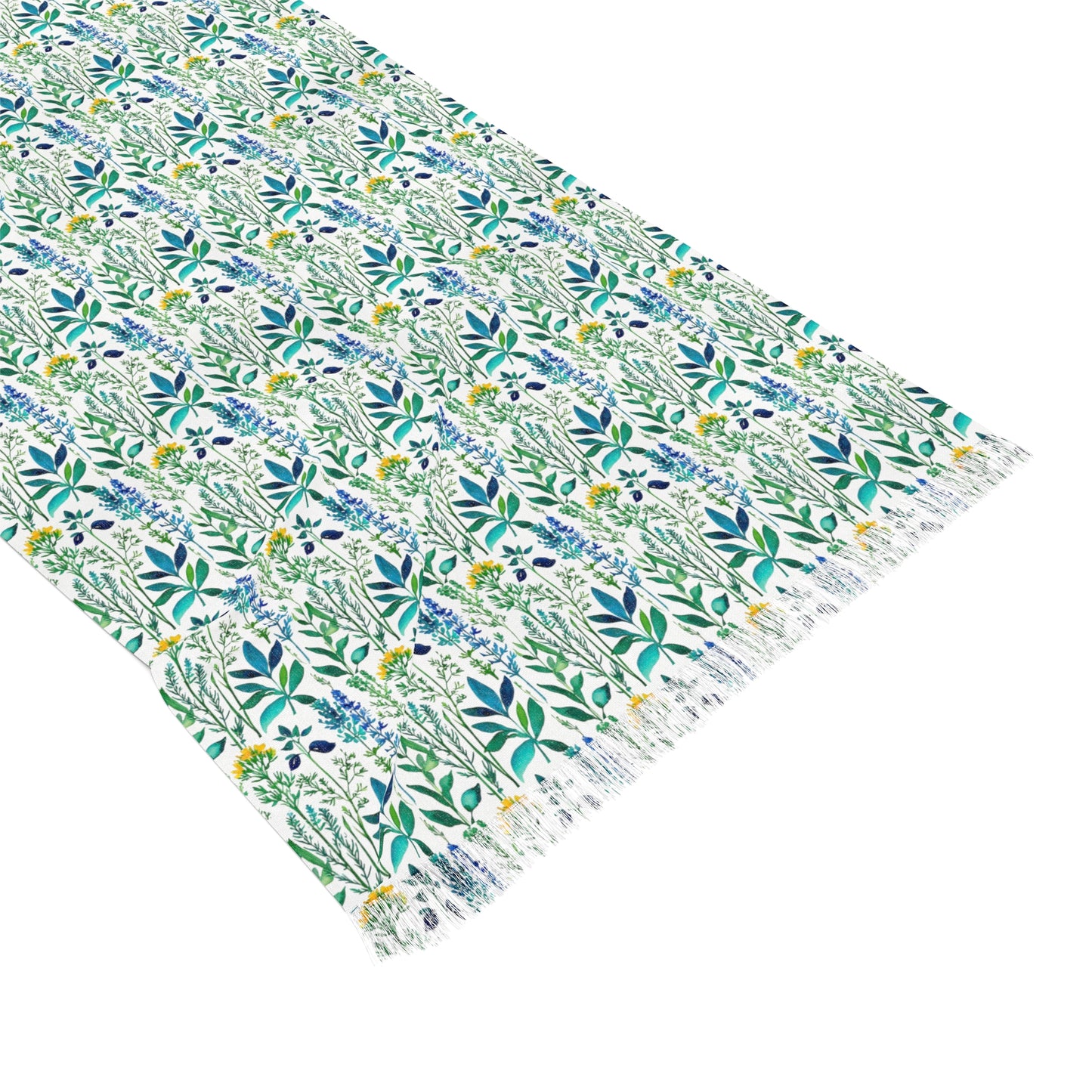Spring Herbs Fashion Light Scarf with Fringe