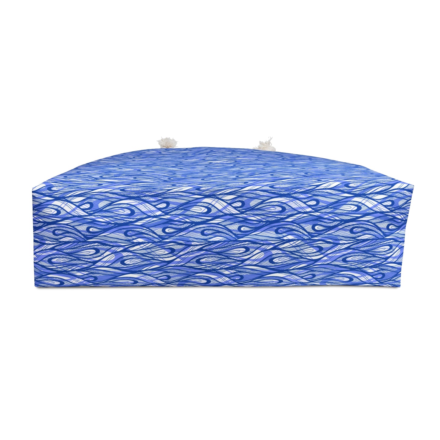 Waves Vibrations Navy Lavender Modern Coastal Pattern Decorative Shopper Market Weekender Bag