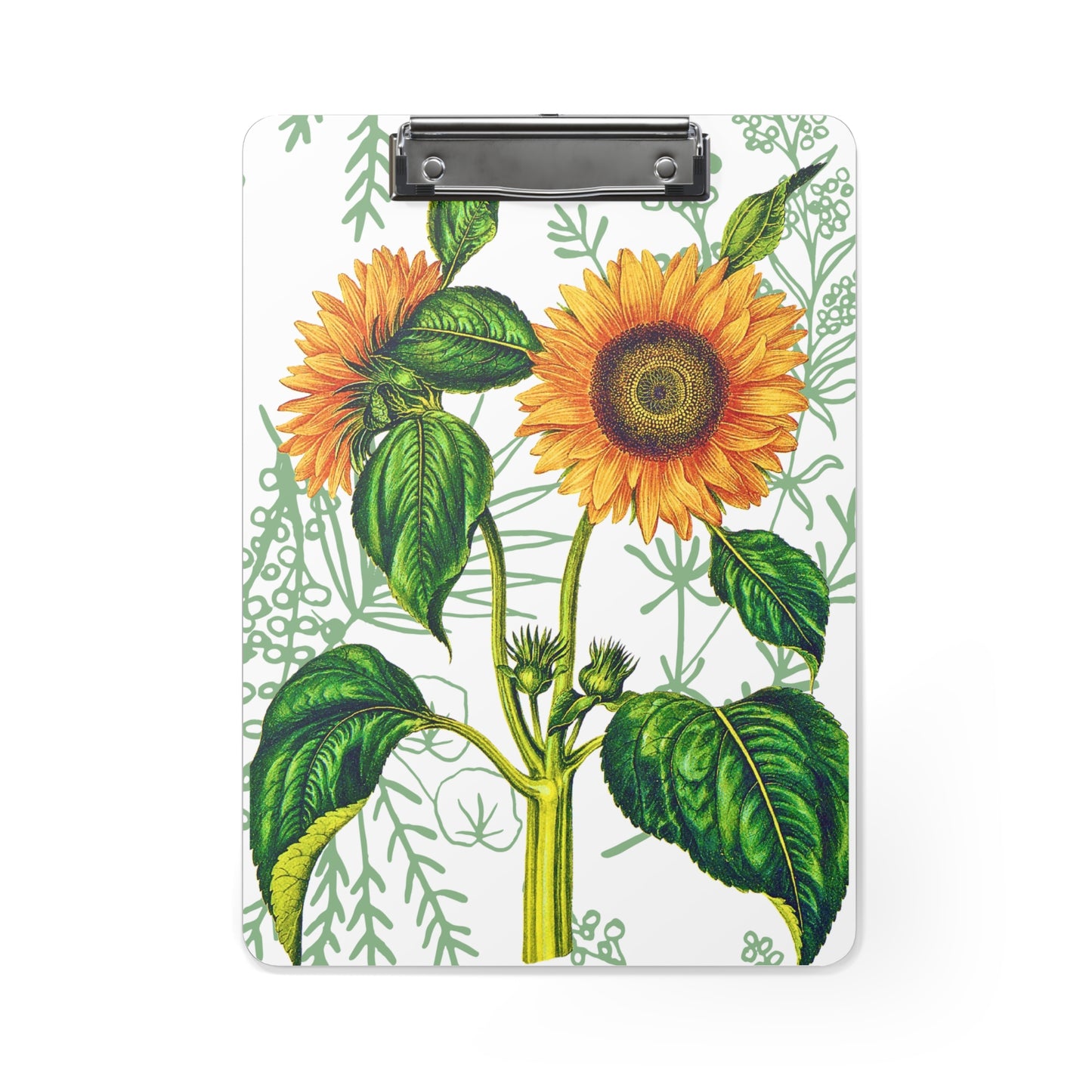 Summer Sunflower Botanical Organizer Clipboard