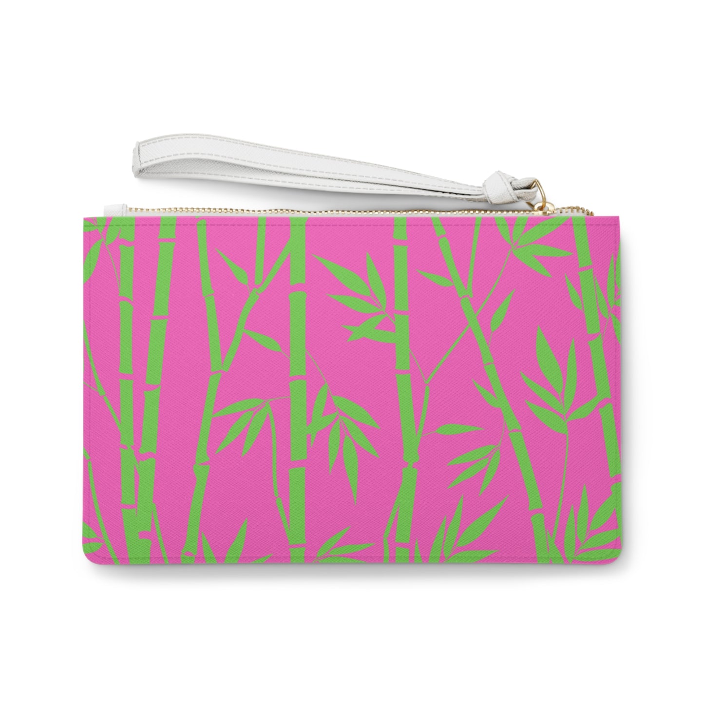 Bamboo Zen Meditation Garden Hot Pink Makeup Errands Accessories Pouch Clutch Bag