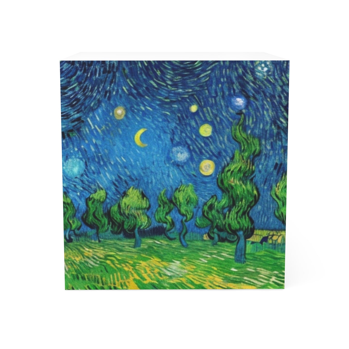Starry Forest Decorative Paper Note Cube