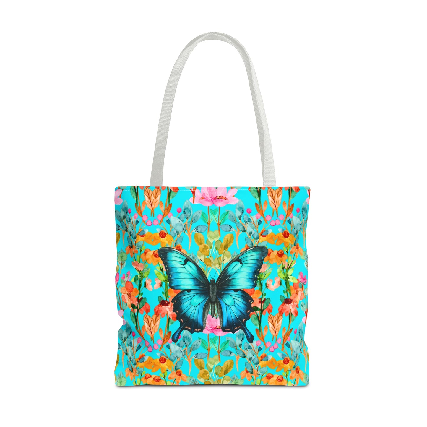 Wildflower Fields Turquoise Book Tote Bag