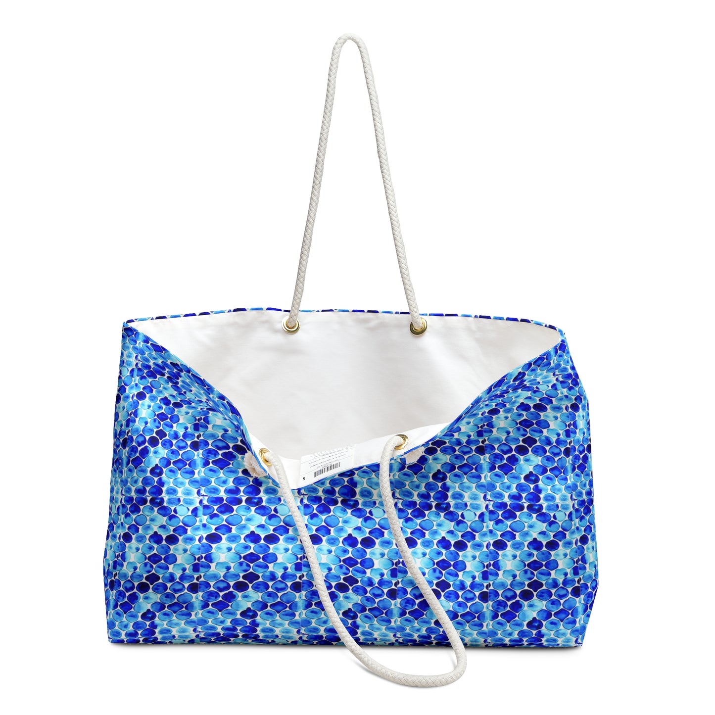 Blue Sea Glass Shopper Market Weekender Bag