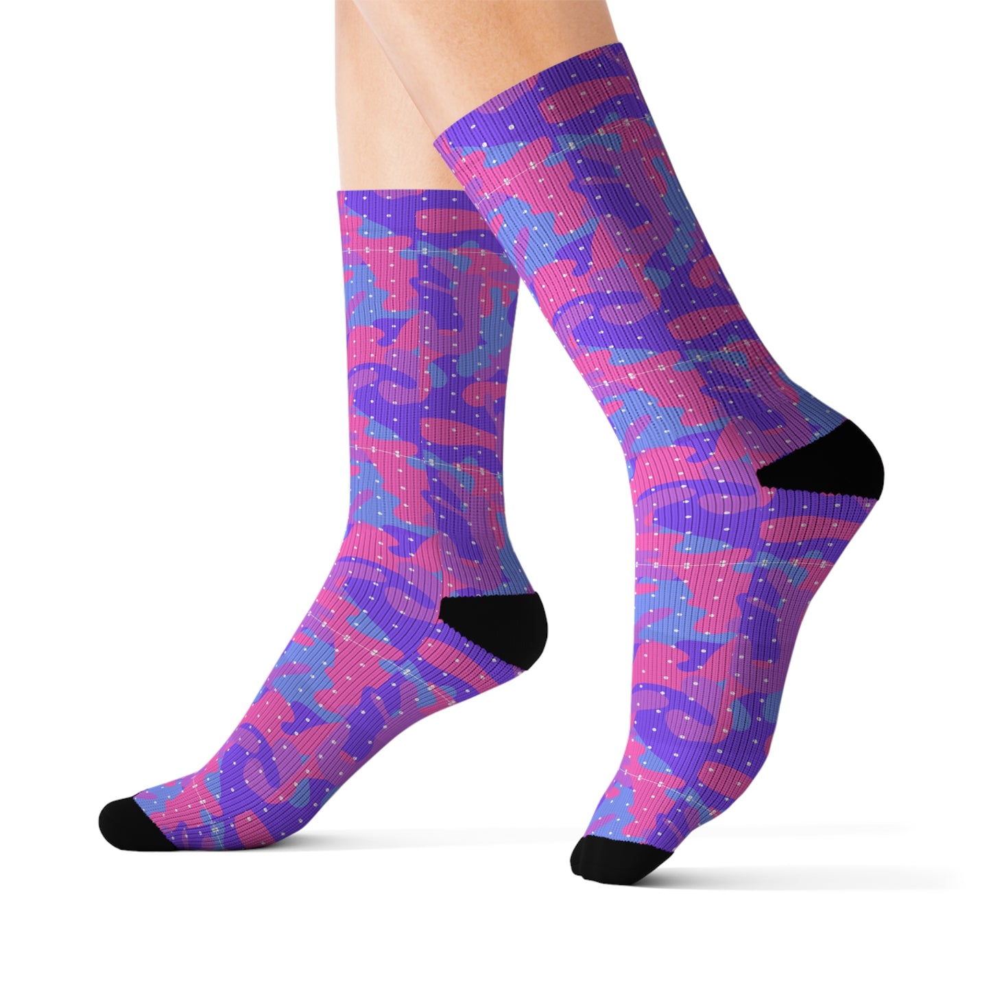 Pink Lava Camo Decorative Pattern Sublimation Socks