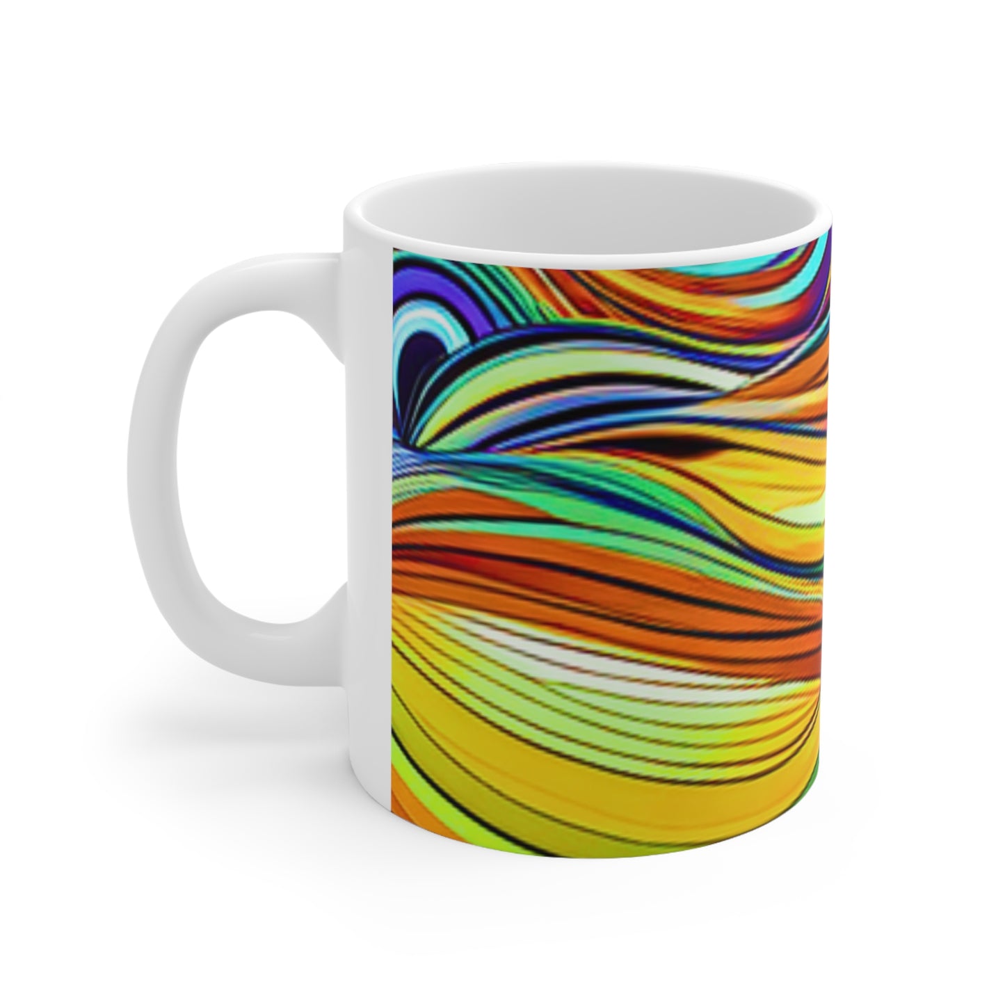 High Vibration Color Canyon Pattern Modern Art Hot Beverage Coffee Tea Ceramic Mug 11oz