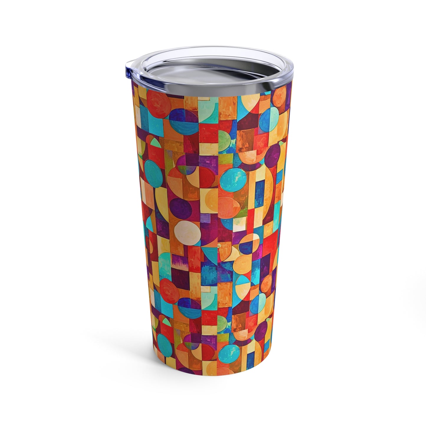 Painterly Cubist Hot Cold Beverage Tumbler 20oz