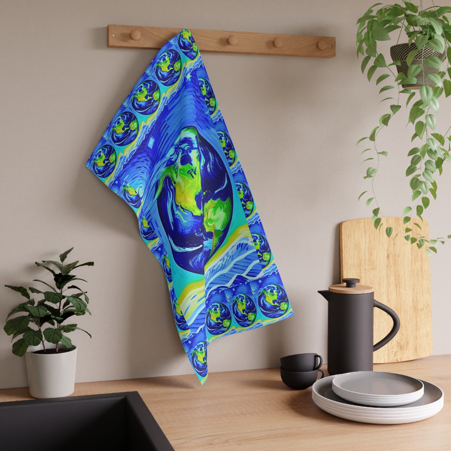 Mother Earth Decorative Kitchen Tea Towel / Bar Towel