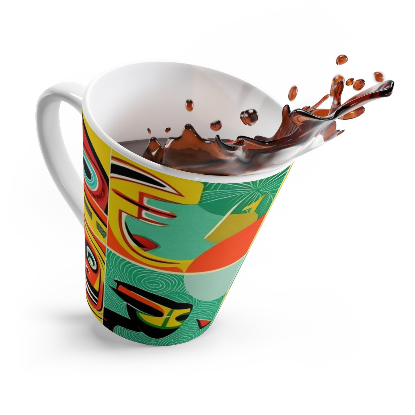 Pacific Northwest Totem Poles Indigenous Carvings Coffee Chia Tea Cappuccino Hot Beverage Latte Mug