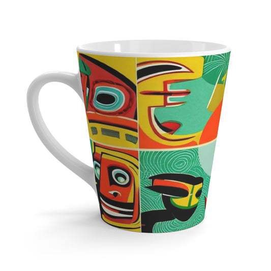 Pacific Northwest Totem Poles Indigenous Carvings Coffee Chia Tea Cappuccino Hot Beverage Latte Mug