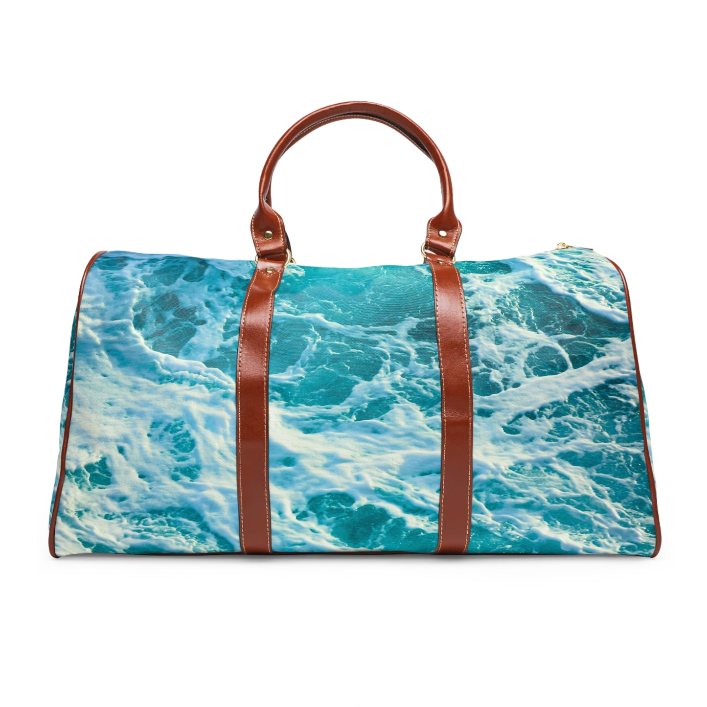 Ocean Blue Waves Coastal Waterproof Travel Bag