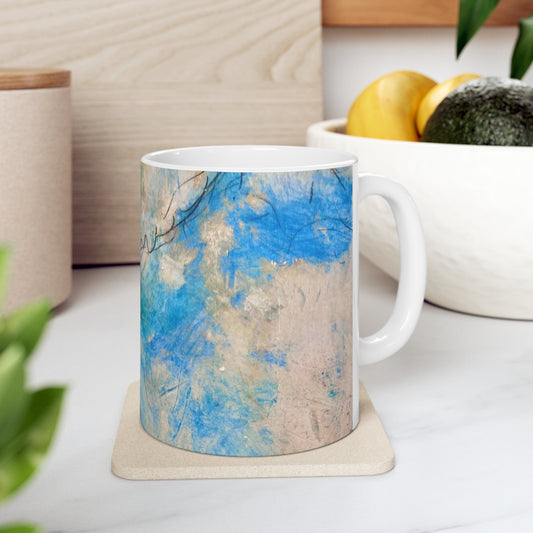 Fresco Clouds Painting Abstract Hot Beverage Coffee Tea Decorative Ceramic Mug 11oz