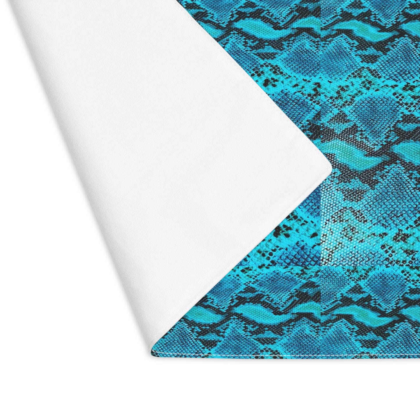 Turquoise Snakeskin Tablescape Decorative Pattern Placemat, 1pc