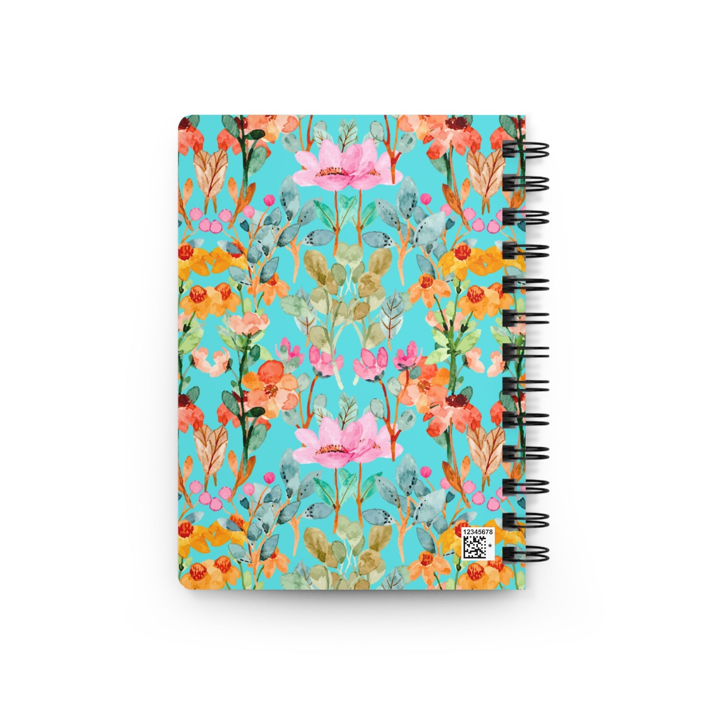 Wildflower Fields Turquoise Writing Sketch Inspiration Spiral Bound Journal