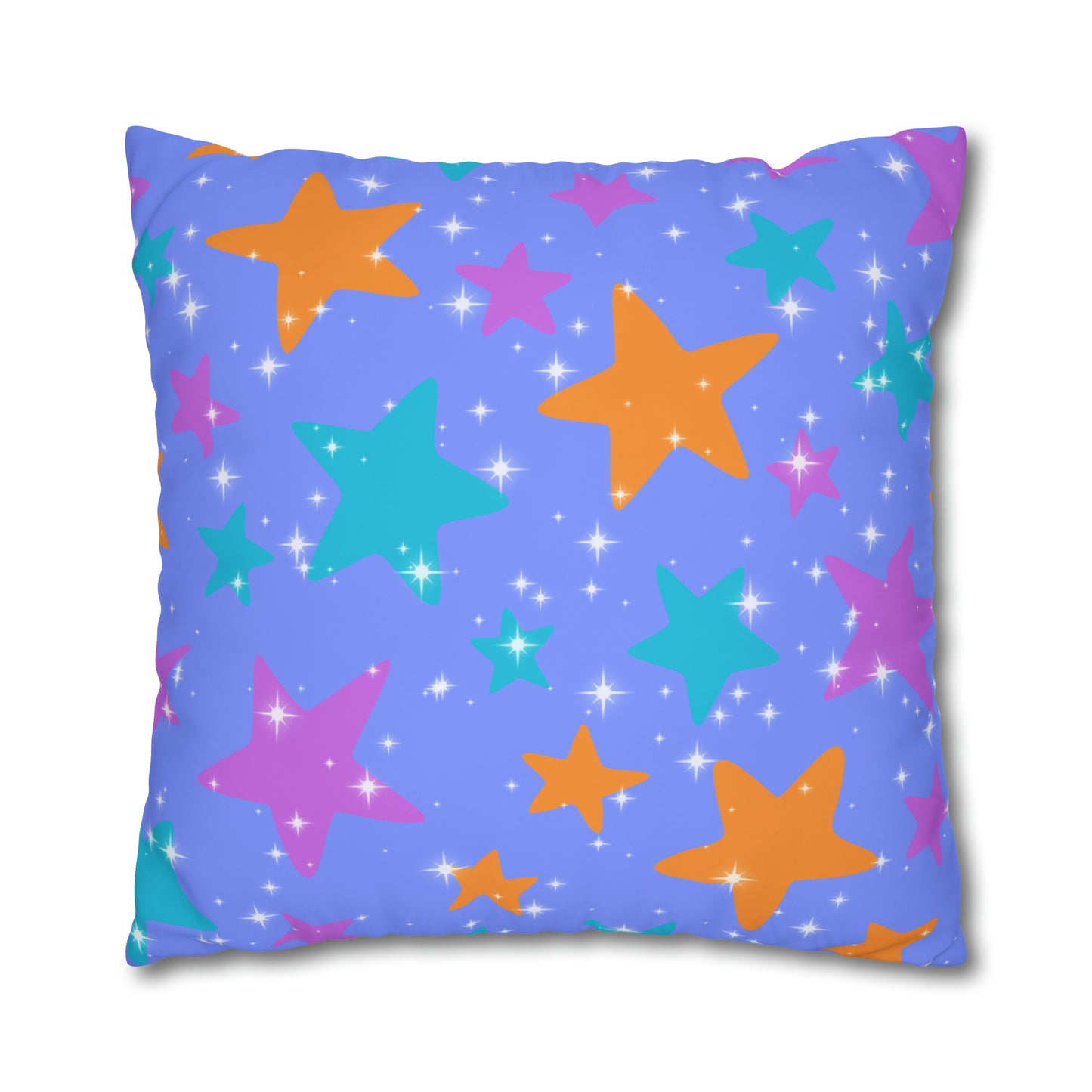 Sam and Rocky Mars Expedition Galaxy Outer Space Astronauts Children's Nursery Playroom Square Poly Canvas Pillow Cover